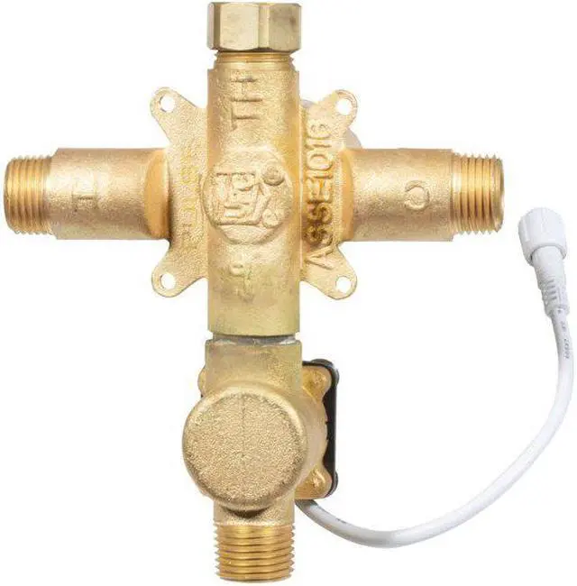 Alt view image 9 of 11 - PULSE ShowerSpas LED Tru-Temp Pressure Balance 1/2" Rough-In Valve with Chrome Trim Kit