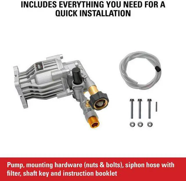 Alt view image 6 of 7 - SIMPSON 90028 Axial Cam Pump Kit, 3300 PSI, 2.4 GPM, 3/4 in OD, Aluminum,