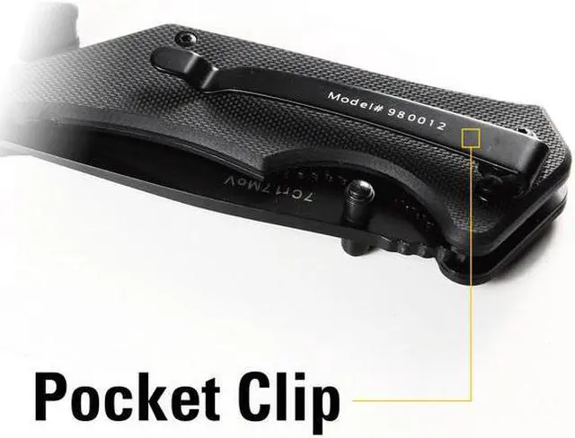 Alt view image 5 of 5 - CAT 980012 8 Inch Folding Knife with Seat Belt Cutter and Glass Break