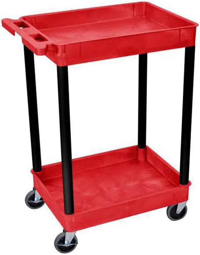 Alt view image 2 of 6 - ZORO SELECT RDSTC11BK Flat Handle Utility Cart, Thermoplastic Resin