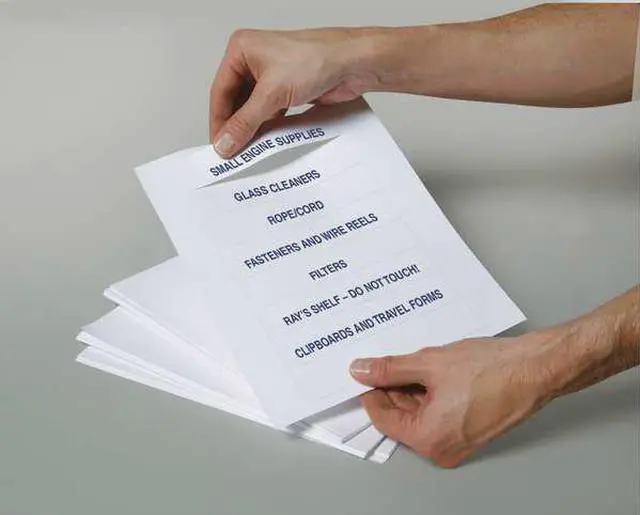 Alt view image 2 of 2 - HOL-DEX LI-120-8 Label Replacement Insert Sheets,PK50