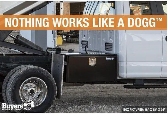 Alt view image 2 of 5 - BUYERS PRODUCTS 1703328 15x13x48 Inch Black Steel Underbody Truck Box with