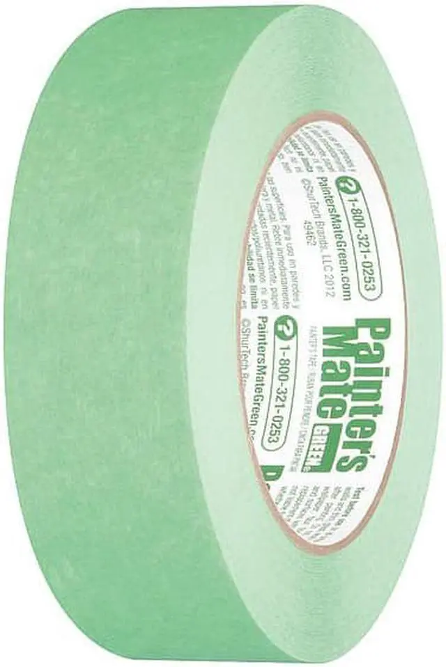Alt view image 8 of 8 - Painters Mate Green Brand Cp 150/8-Day Painters Tape, Multi-Surface, 36Mm X 55M, Green, 1 Roll (103367)