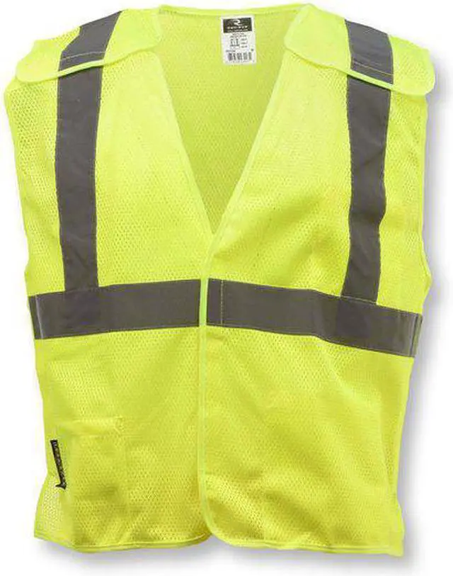 Alt view image 4 of 4 - Radians High Visibility Vest,2XL,Green,30in.,HL  SV4GM2X