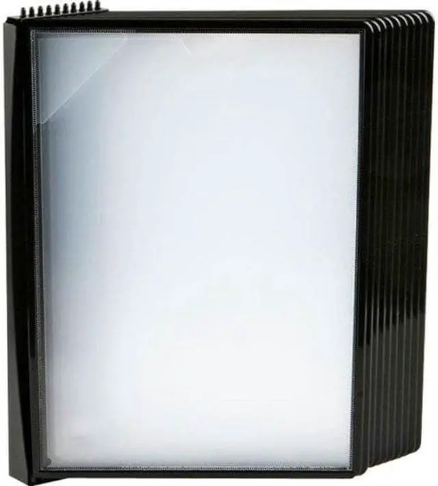 Alt view image 4 of 8 - tarifold wall mounted reference system with 10 easy-load pockets - 20 sheet capacity - letter-size - black (ezw771)
