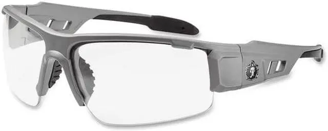 Alt view image 6 of 6 - Ergodyne Clear Lens/Half Frame Safety Glasses Gray 52100
