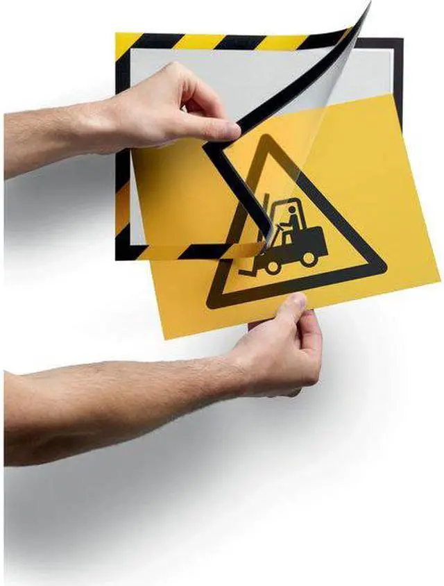 Alt view image 4 of 11 - Durable 4770130 Twin-color Border Self-adhs Security Frame