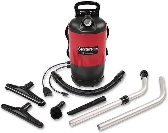 Alt view image 5 of 6 - Sanitaire SC412A Commercial Backpack Vacuum Red