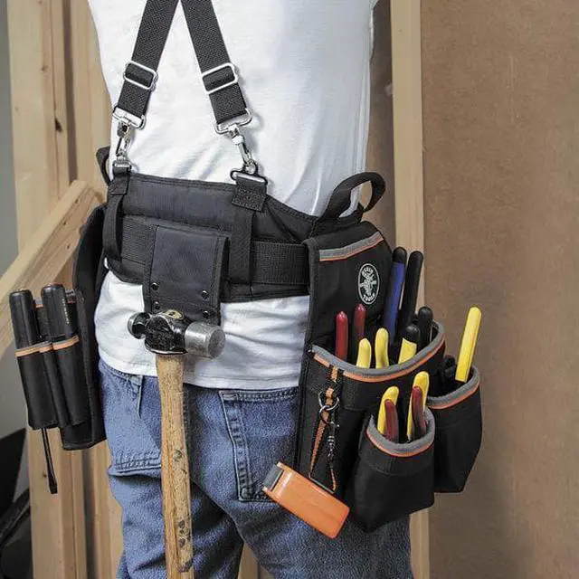 Alt view image 2 of 5 - KLEIN TOOLS 55429 Black Ballistic Nylon Tool Belt, 26 Pockets, 55429