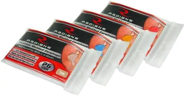 Alt view image 5 of 5 - RADIANS CEP001-T Reusable Uncorded Molded Ear Plugs, Custom Fit Shape, 26 dB, 1