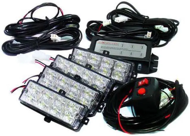 Alt view image 5 of 5 - RS-281-4LED-W - (4) LED Grille Strobe Light Kit (White)