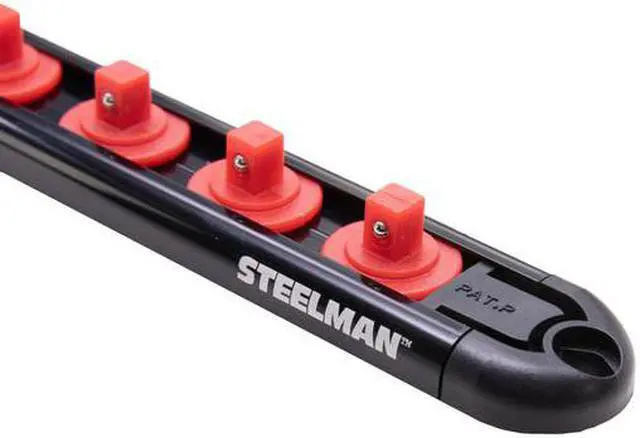 Alt view image 3 of 3 - STEELMAN 60733 1/4" Drive 9-Piece Aluminum Socket Storage Rail, 11.25" Length