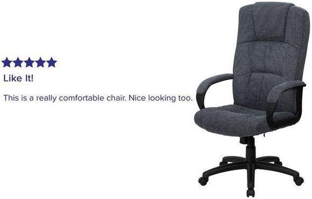 Alt view image 18 of 20 - Flash Furniture BT-9022-BK-GG High Back Gray Fabric Executive Office Chair
