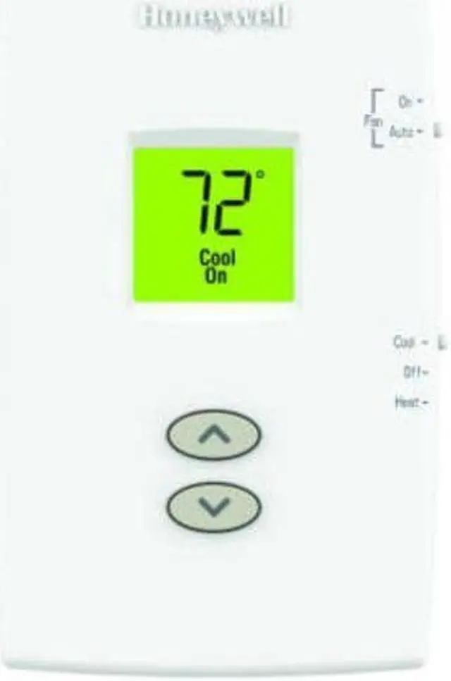 Alt view image 6 of 7 - Honeywell TH1110DV1009/U - PRO 1000 Vertical Non-Programmable Thermostat 1 Heat/1 Cool