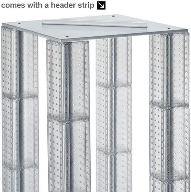 Alt view image 3 of 6 - AZAR DISPLAYS 700228-GRE Multi-Tower Pegboard Floor Revolving Display Panel