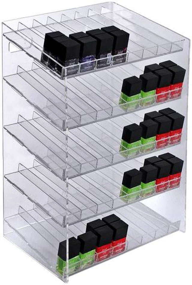 Alt view image 3 of 3 - AZAR DISPLAYS 222685 5 Tier 40 Comp. Cosmetic Nail Polish Display 12"W x 8.5"D