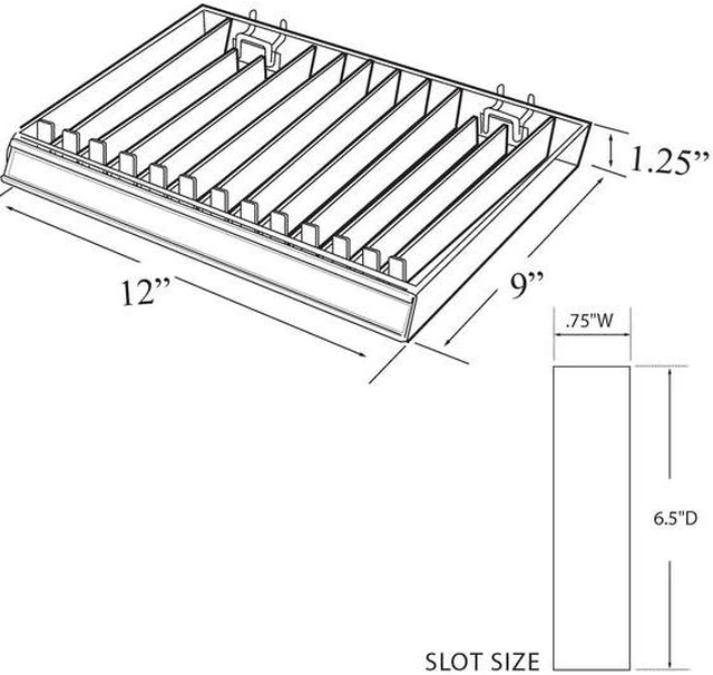 Alt view image 2 of 3 - AZAR DISPLAYS 225513 13-Compartment Pusher Tray for Counter, Pegboard or