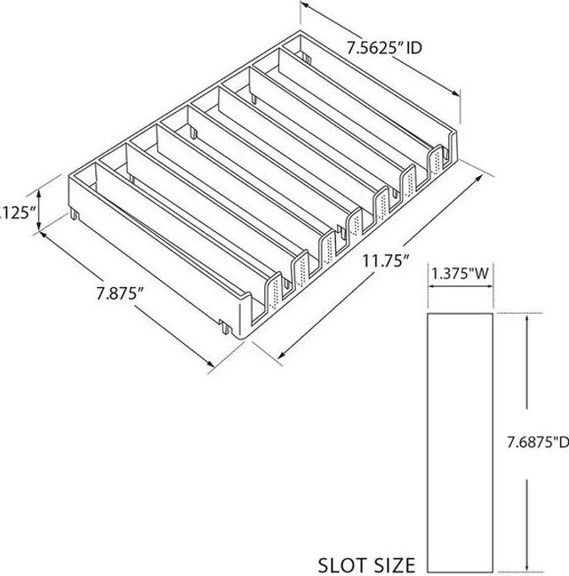 Alt view image 3 of 4 - AZAR DISPLAYS 225918 8-compartment modular tray inserts, PK2
