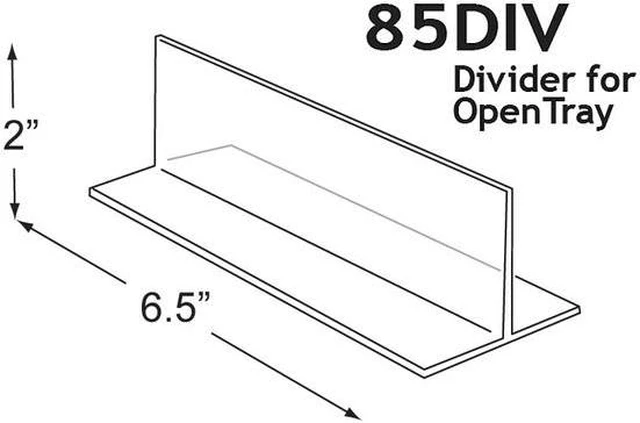 Alt view image 2 of 3 - AZAR DISPLAYS 85DIV 6.5" T-Divider, PK10