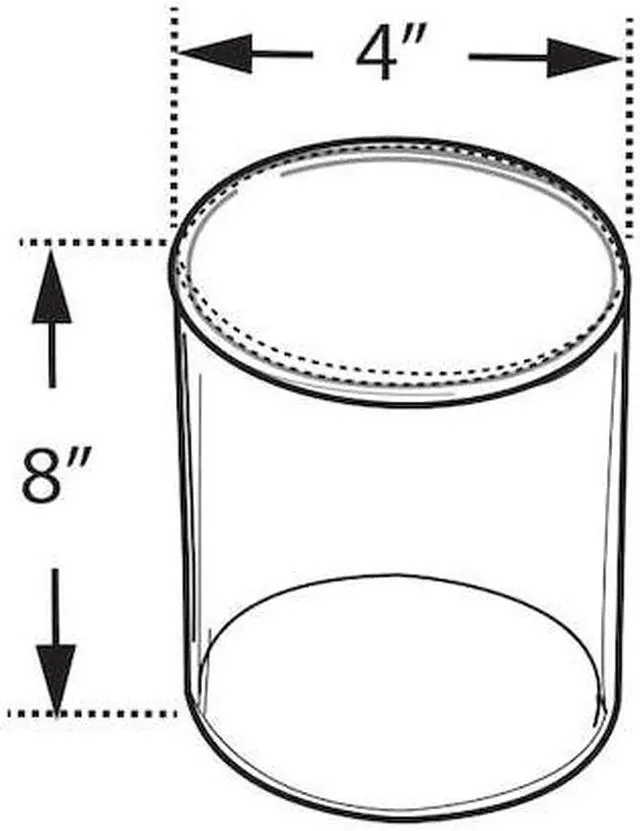 Alt view image 2 of 3 - AZAR DISPLAYS 556408 4"W x 8"H Clear Acrylic Cylinder
