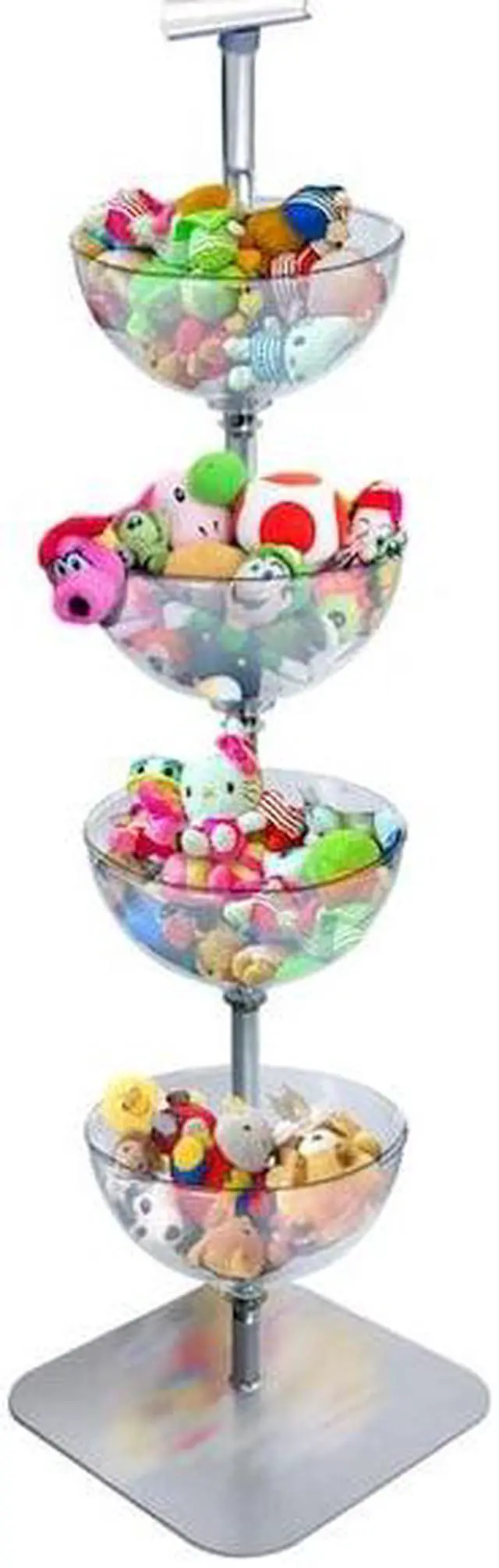 Alt view image 3 of 4 - AZAR DISPLAYS 751404 Four-Tiered 14" Bowl Floor Display