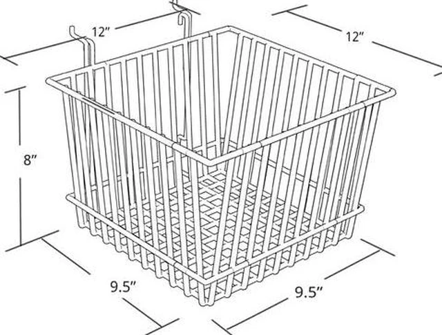 Alt view image 2 of 2 - AZAR DISPLAYS 300622 8"H Chrome Wire Basket, PK2