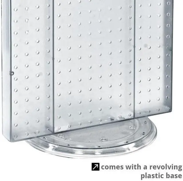Alt view image 4 of 7 - AZAR DISPLAYS 700500-GRE Revolving 16"W x 20.25"H Pegboard Counter Display