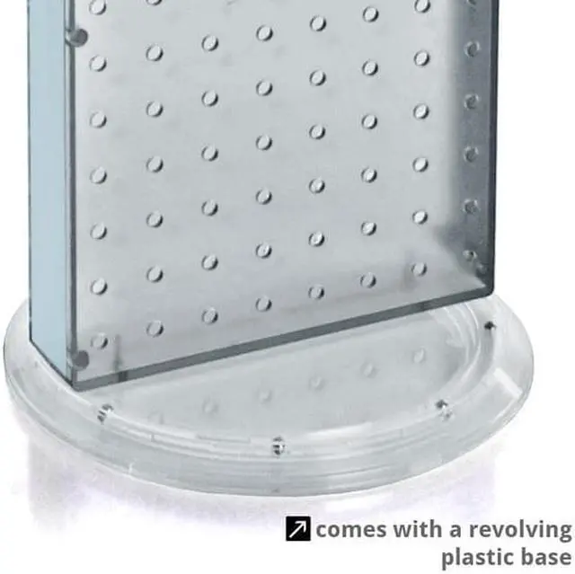 Alt view image 4 of 6 - AZAR DISPLAYS 700508-PUR Revolving 8"W x 20.625"H Pegboard Counter Display