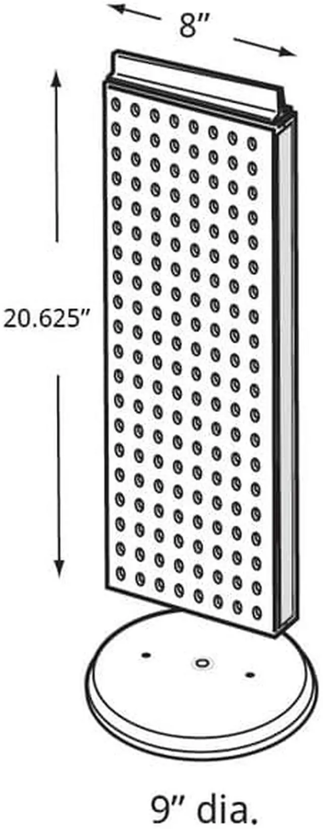 Alt view image 5 of 6 - AZAR DISPLAYS 700508-PUR Revolving 8"W x 20.625"H Pegboard Counter Display