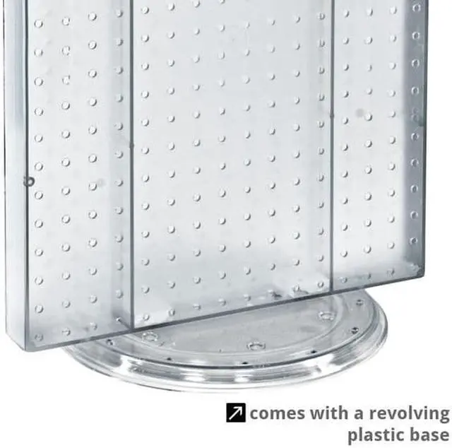 Alt view image 7 of 7 - AZAR DISPLAYS 700500-GRE Revolving 16"W x 20.25"H Pegboard Counter Display