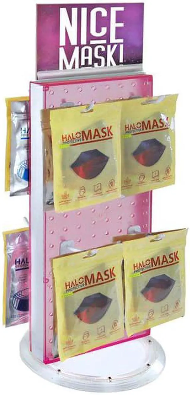 Alt view image 6 of 6 - AZAR DISPLAYS 700508-PUR Revolving 8"W x 20.625"H Pegboard Counter Display