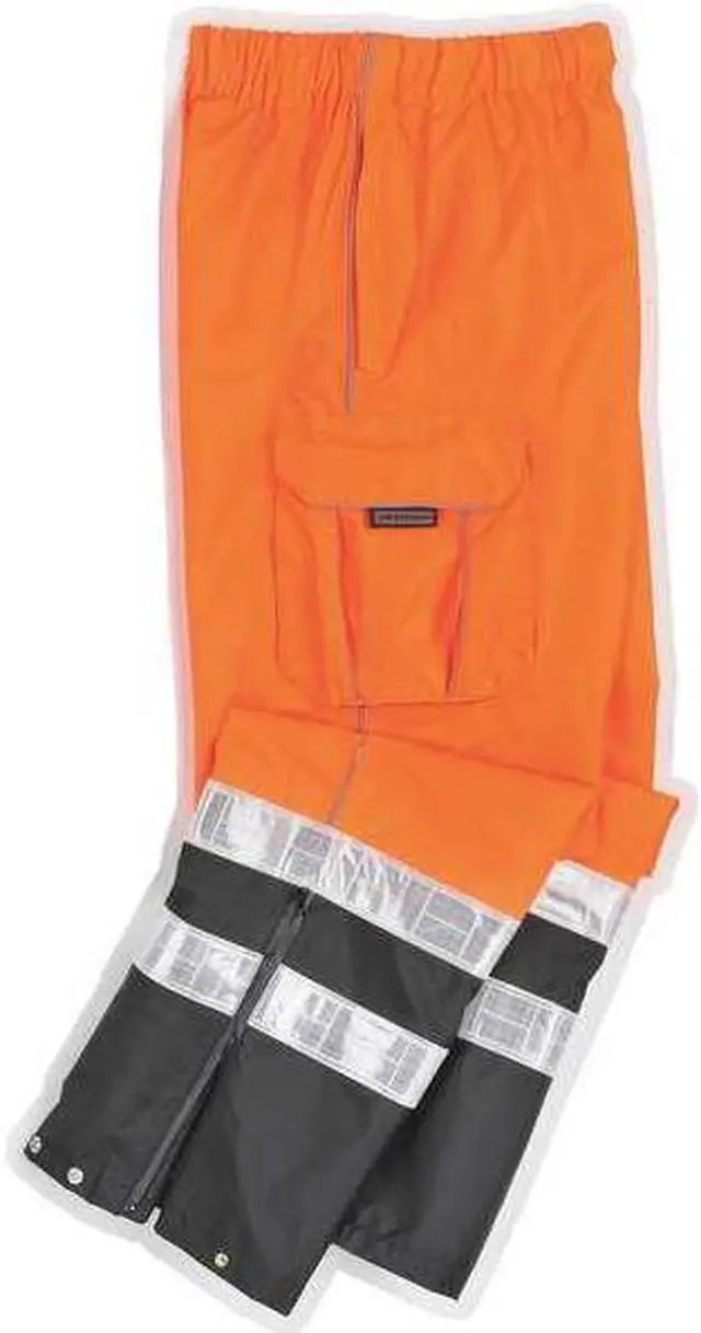 Alt view image 3 of 3 - KISHIGO RWP107-2X-3X Rain Pant,Refl Piping,Orange,2XL-3XL