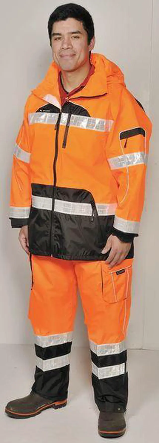 Alt view image 2 of 3 - KISHIGO RWP107-2X-3X Rain Pant,Refl Piping,Orange,2XL-3XL