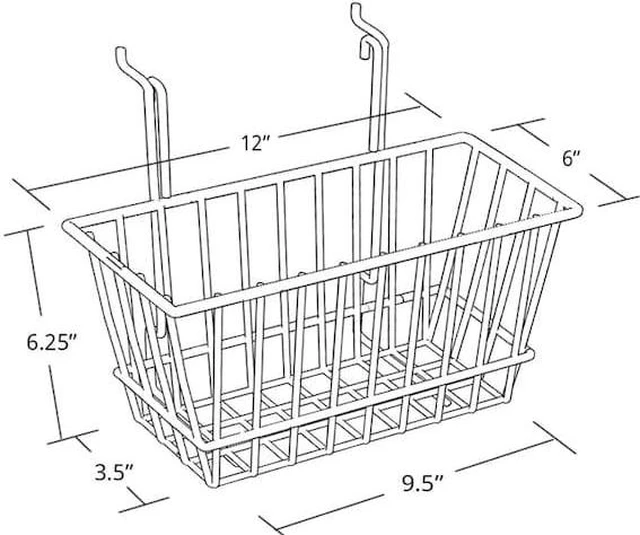 Alt view image 2 of 2 - AZAR DISPLAYS 300620 6.25"H Chrome Wire Basket, PK2