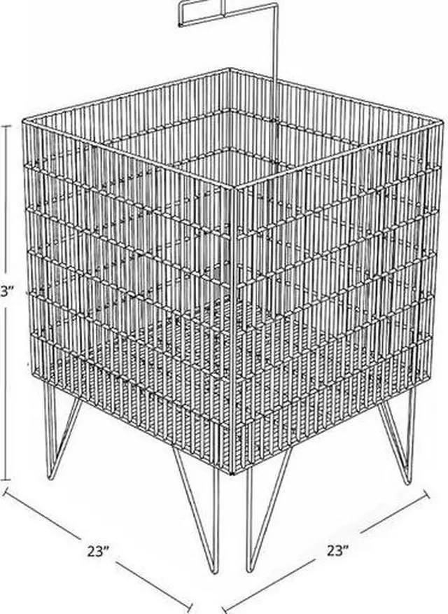 Alt view image 3 of 3 - AZAR DISPLAYS 300704 Square Large Stainless Wire Bin