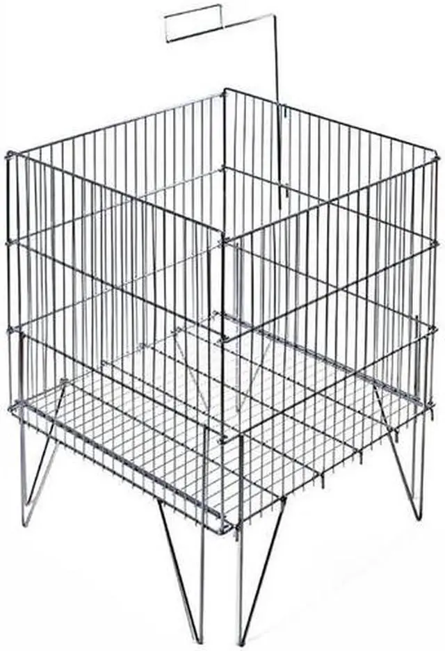 Alt view image 2 of 3 - AZAR DISPLAYS 300704 Square Large Stainless Wire Bin