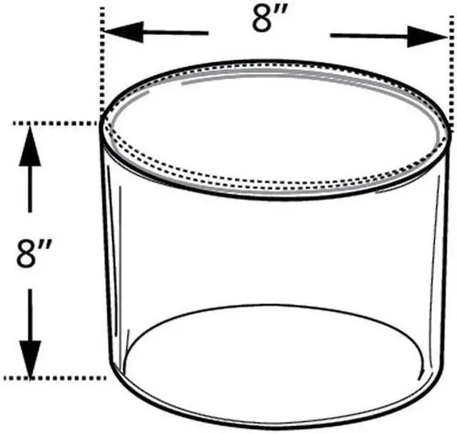 Alt view image 2 of 3 - AZAR DISPLAYS 556808 8"W x 8"H Clear Acrylic Cylinder