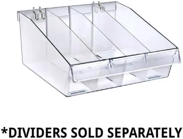 Alt view image 2 of 3 - AZAR DISPLAYS 556130 11.5"W x 12"D x 5.75"H Divider Bin, PK4