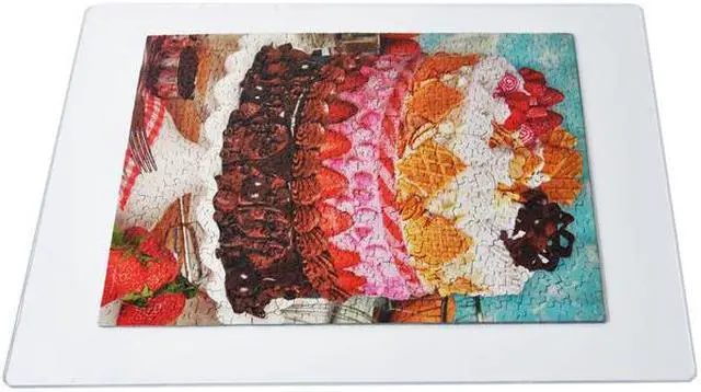 Alt view image 2 of 3 - AZAR DISPLAYS 952332 Clear Plastic Jigsaw Puzzle Board w/ round corners Size