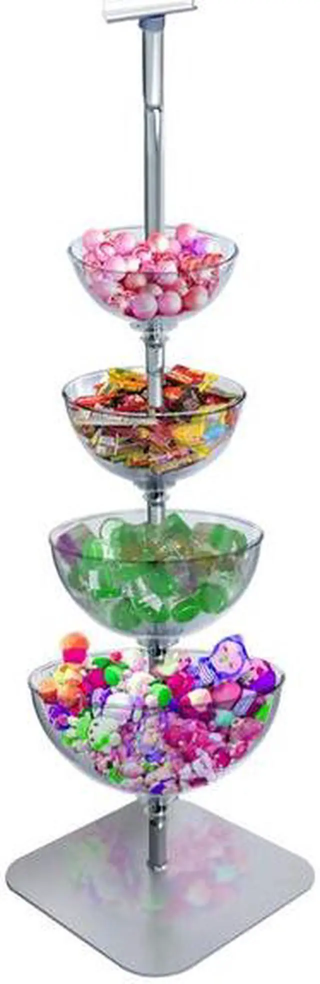 Alt view image 3 of 4 - AZAR DISPLAYS 750040 Four-Tier Cascading Bowl Floor Display