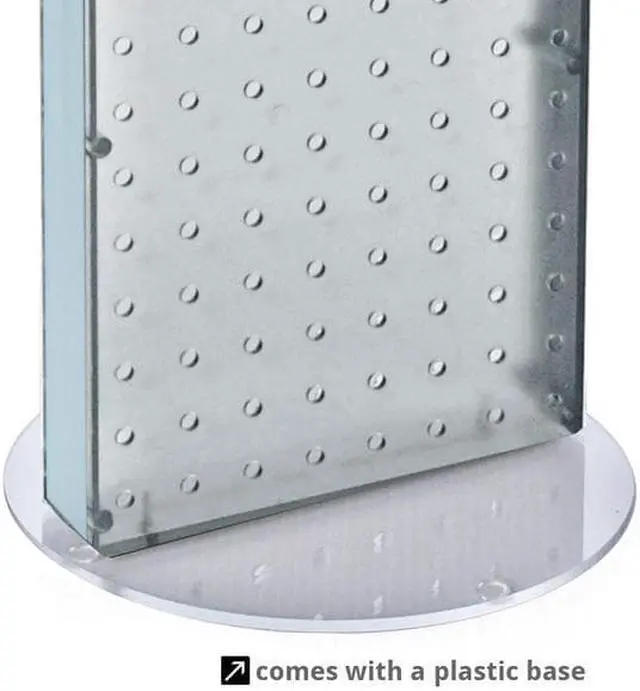 Alt view image 4 of 5 - AZAR DISPLAYS 700509-GRE Non-Revolving 8"W x 20.75"H Pegboard Counter Display