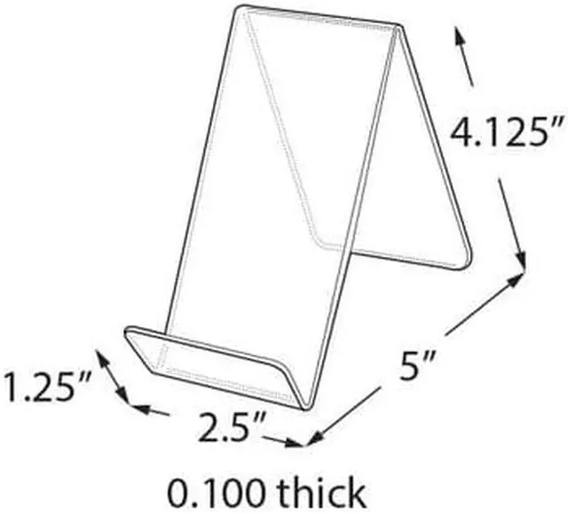Alt view image 3 of 3 - AZAR DISPLAYS 515415 2.5"W x 5"D x 4.125"H Easel Display. Front Lip: 1.25"H,
