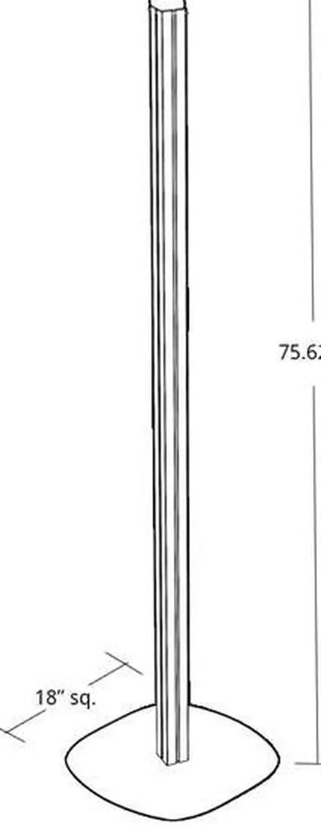 Alt view image 3 of 3 - AZAR DISPLAYS 300260-SLV 4-Channel Sky Tower Metal Pole and Base. Overall