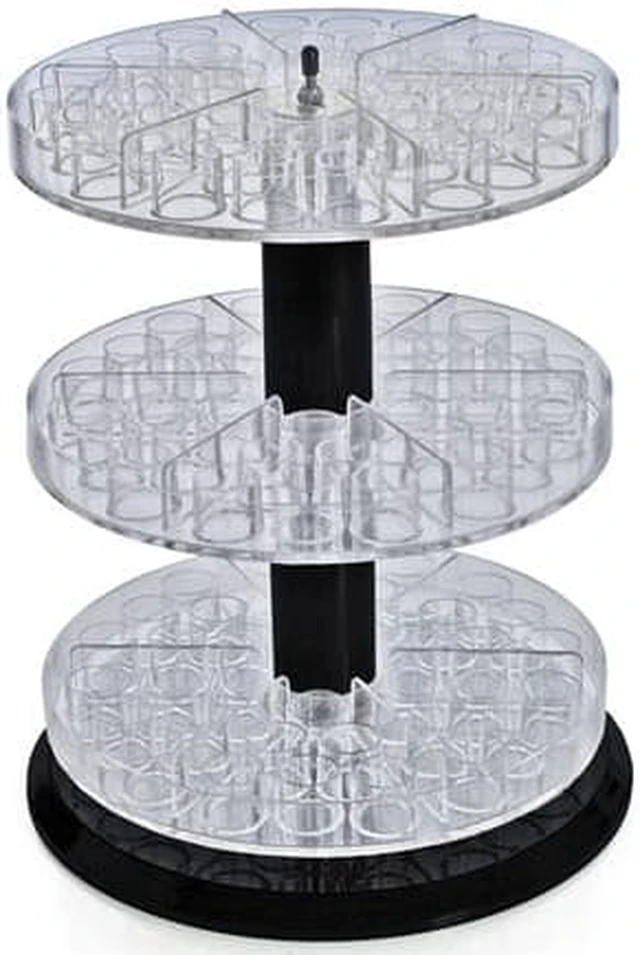 Main image of AZAR DISPLAYS 225035 Three Tier Revolving Dislplay 13.5"H x 11"Dia. - round