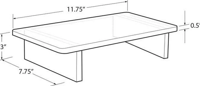 Alt view image 2 of 3 - AZAR DISPLAYS 515363 3"H Clear Acrylic Deluxe Riser Display
