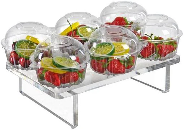 Alt view image 3 of 3 - AZAR DISPLAYS 515363 3"H Clear Acrylic Deluxe Riser Display