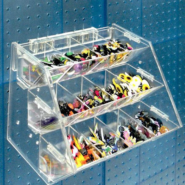 Alt view image 2 of 3 - AZAR DISPLAYS 223012 12 Compartment 3 Tier Bin for Counter, Pegboard or Slatwall