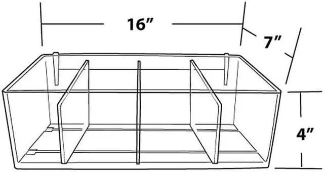 Alt view image 3 of 3 - AZAR DISPLAYS 556116 16" W X 7"D X 4"H Adjustable Divider Bin
