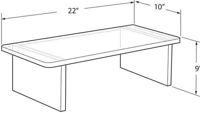 Alt view image 2 of 3 - AZAR DISPLAYS 515379 Clear Acrylic 22"W x 9"H 1/2" Thick Riser w/ Bumpers