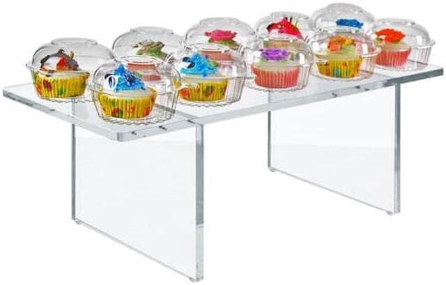Alt view image 3 of 3 - AZAR DISPLAYS 515379 Clear Acrylic 22"W x 9"H 1/2" Thick Riser w/ Bumpers